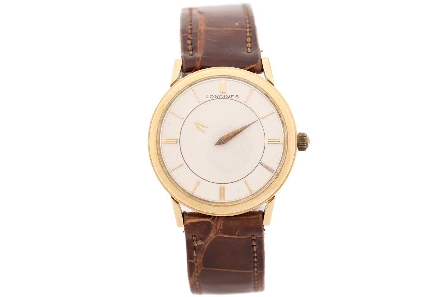 Lot 380 - A Longines-Wittnauer mystery dial mechanical...