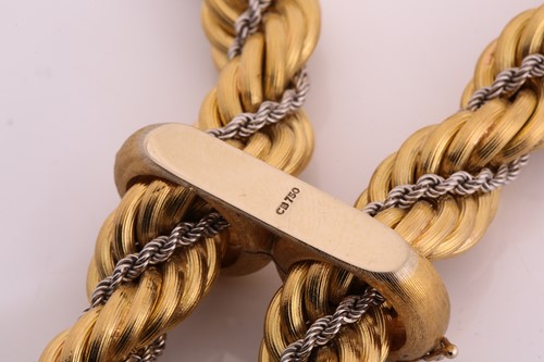 Lot 274 - Bucherer - A heavy lariat necklace, with a...