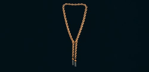 Lot 274 - Bucherer - A heavy lariat necklace, with a...