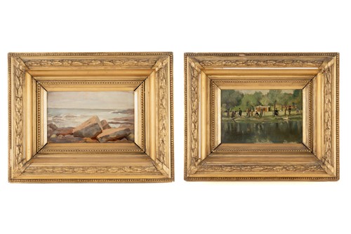Lot 30 - Charles Holroyd (19th Century), Figures...