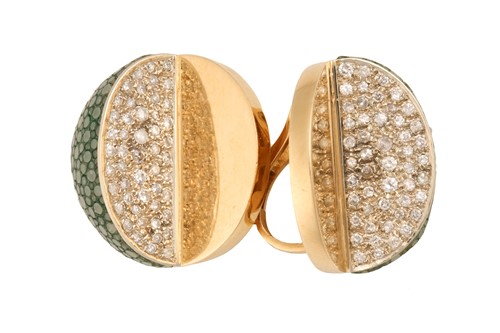 Lot 76 - Hedy Martinelli - a pair of diamond and...