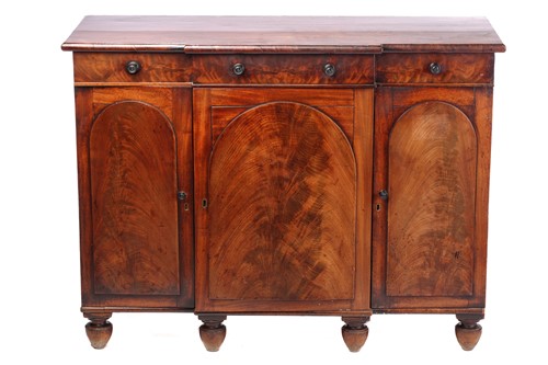 Lot 168 - A Victorian-figured mahogany breakfront...
