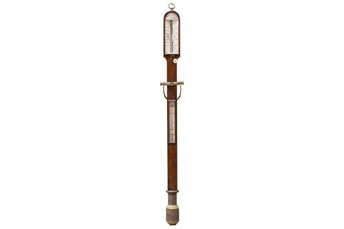 Lot 288 - A Victorian rosewood Marine stick barometer,...