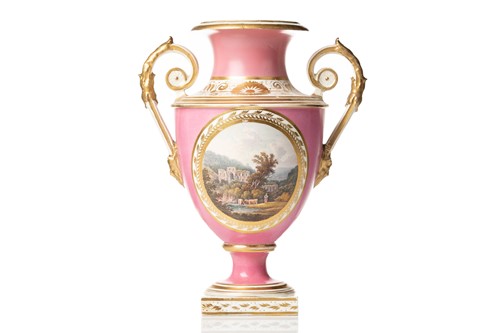 Lot 297 - A 19th-century Derby porcelain twin-handled...