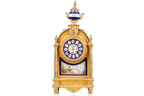 Lot 283 - A Louis XVI-style gilt metal cased 8-day...