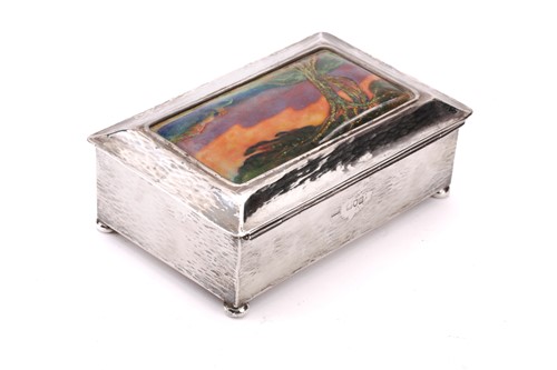 Lot 93 - Guild of Handicraft Ltd: a silver cigarette...