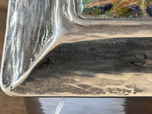 Lot 93 - Guild of Handicraft Ltd: a silver cigarette...