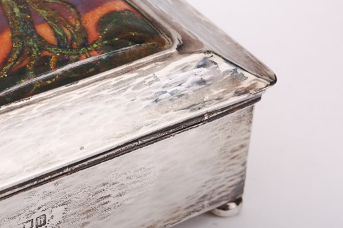 Lot 93 - Guild of Handicraft Ltd: a silver cigarette...