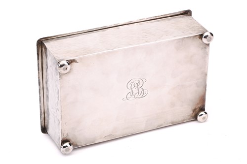 Lot 93 - Guild of Handicraft Ltd: a silver cigarette...
