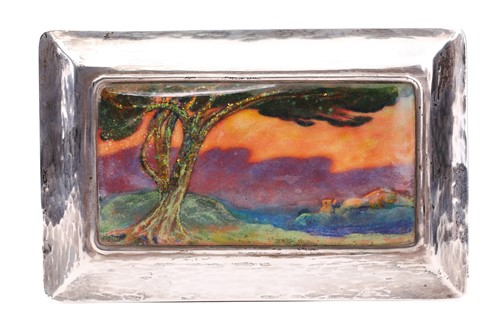 Lot 93 - Guild of Handicraft Ltd: a silver cigarette...