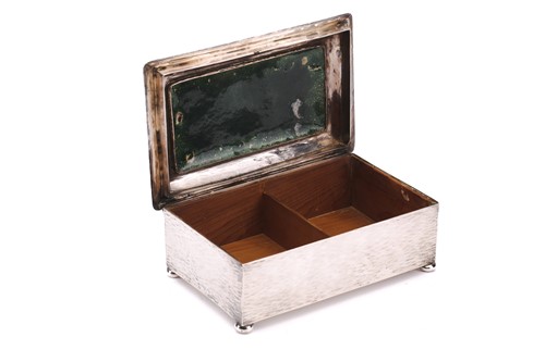 Lot 93 - Guild of Handicraft Ltd: a silver cigarette...