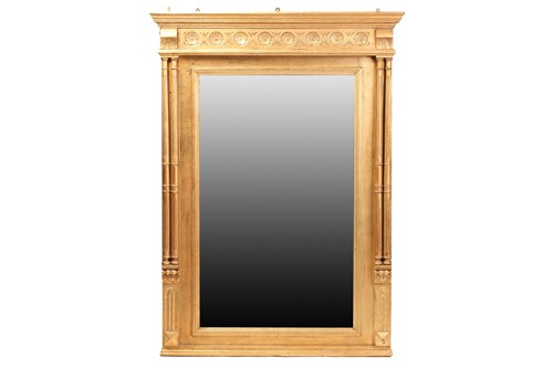 Lot 258 - A Georgian style giltwood mirror, 20th century,...