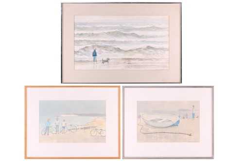 Lot 29 - Pamela Townsend (1920 - 2019), 'Boys fishing',...
