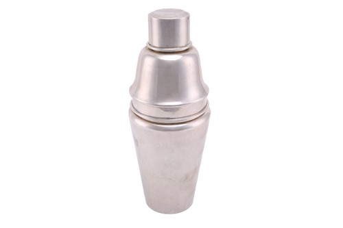Lot 122 - A Chinese export silver Art Deco cocktail...