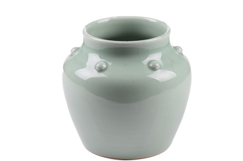 Lot 119 - A Chinese celadon ware wide-mouthed jar, with...