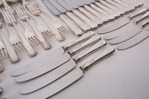 Lot 437 - A canteen of Old English pattern flatware;...