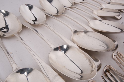Lot 437 - A canteen of Old English pattern flatware;...