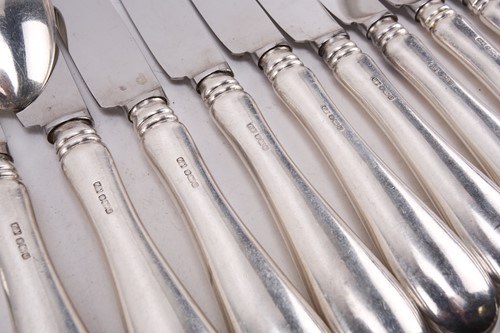 Lot 437 - A canteen of Old English pattern flatware;...