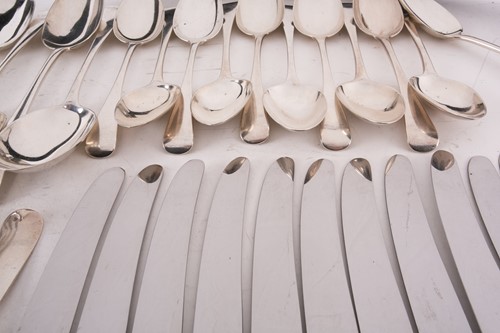 Lot 437 - A canteen of Old English pattern flatware;...