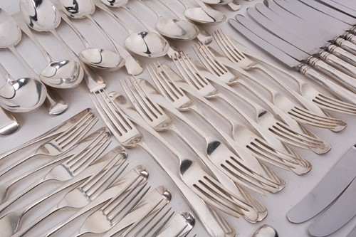 Lot 437 - A canteen of Old English pattern flatware;...