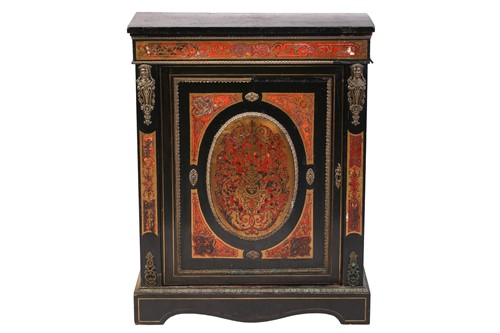 Lot 158 - A Napoleon III style ebonized and red Boule...
