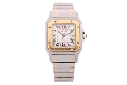 Lot 360 - A Cartier Santos Galbée steel and gold ref:...