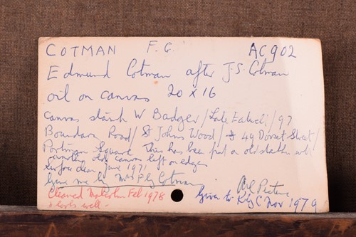 Lot 4 - Frederick George Cotman RI. ROI. (British,...