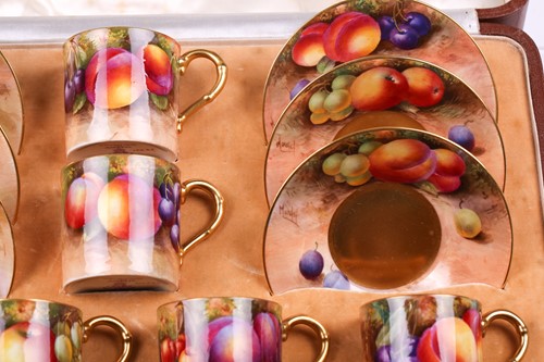 Lot 144 - A Royal Worcester porcelain coffee service...