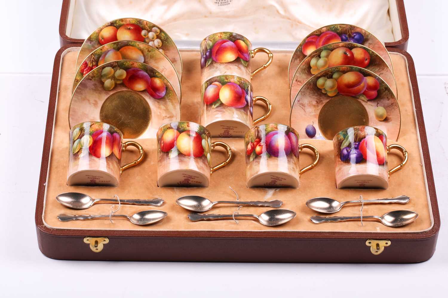 Lot 144 - A Royal Worcester porcelain coffee service...