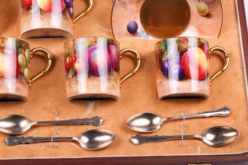 Lot 144 - A Royal Worcester porcelain coffee service...