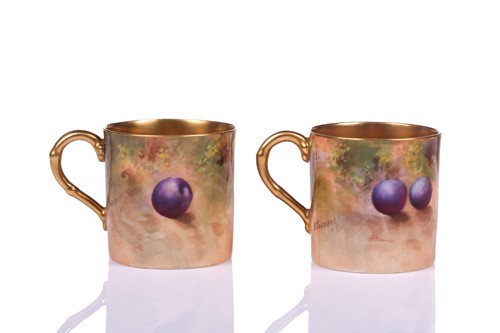 Lot 144 - A Royal Worcester porcelain coffee service...