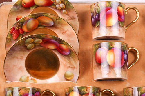 Lot 144 - A Royal Worcester porcelain coffee service...