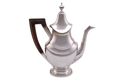 Lot 441 - A Portuguese five piece teaset, with an...
