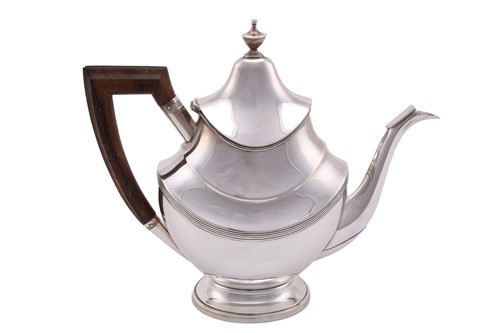 Lot 441 - A Portuguese five piece teaset, with an...