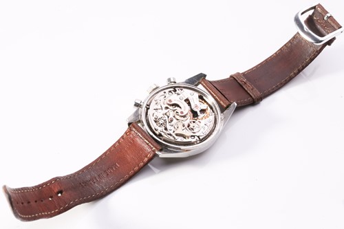 Lot 383 - A Heuer Carerra 2447 S Poly, with a hand-wound...