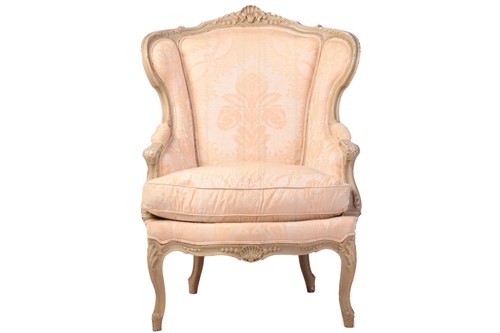 Lot 203 - A French Louis XV-style dove grey painted...