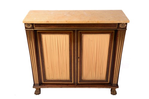 Lot 174 - A Regency brass inlaid rosewood chiffonier in...