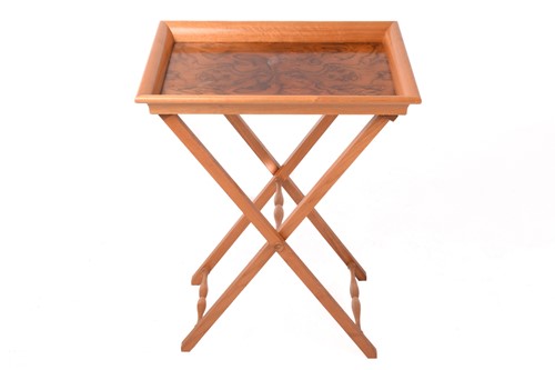 Lot 190 - A Linley walnut " Butler's tray" on folding...
