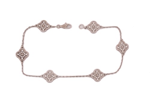 Lot 208 - A Van Cleef and Arpels alhambra diamond...