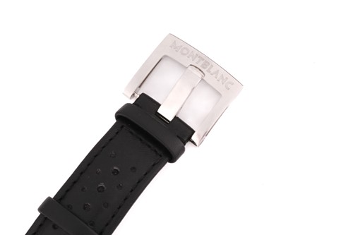 Lot 367 - A Montblanc stainless steel automatic...