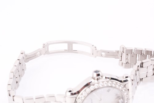Lot 363 - A ladies Chopard 'Happy sport' stainless steel...