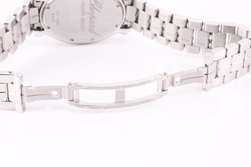 Lot 363 - A ladies Chopard 'Happy sport' stainless steel...