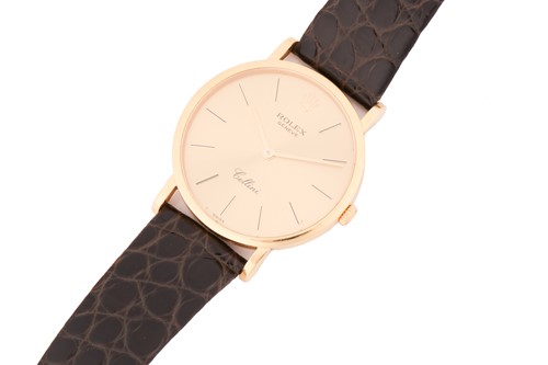 Lot 386 - A Rolex Cellini ref. 5112/8 18ct yellow gold...