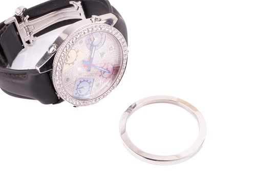 Lot 344 - A Jacob & Co. '5 Time Zones' stainless steel...