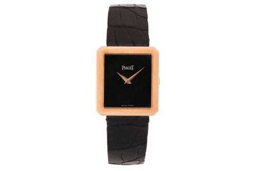 Lot 354 - A Piaget protocol onyx dial watch, featuring...