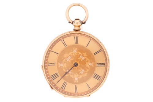 Lot 321 - An 18ct yellow gold Continental pocket watch,...