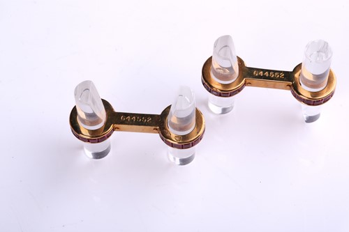 Lot 116 - Cartier - interchangeable baton cufflinks set...