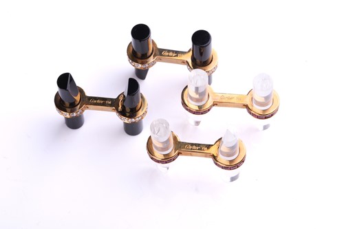 Lot 116 - Cartier - interchangeable baton cufflinks set...
