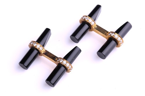 Lot 116 - Cartier - interchangeable baton cufflinks set...