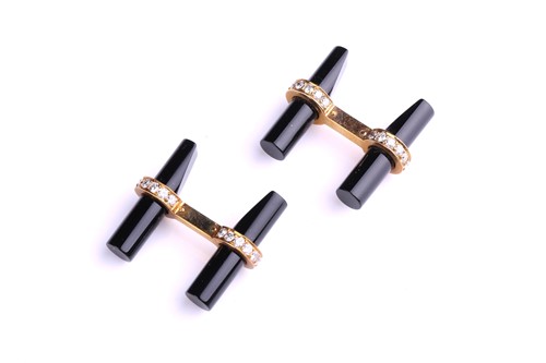 Lot 116 - Cartier - interchangeable baton cufflinks set...